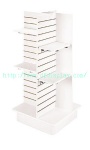 1 wooden wht 4 panel slatwall tower with base